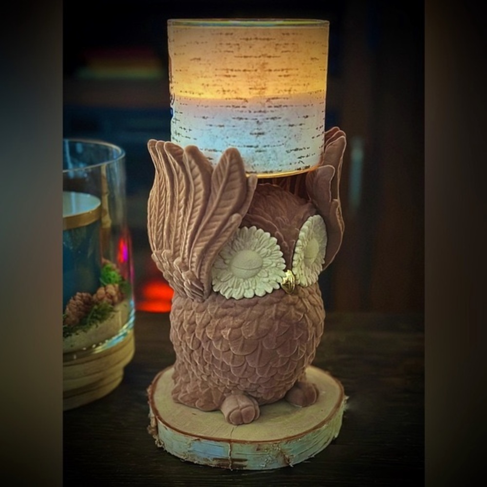 Adorable! Bath & Bodyworks Owl Candle Pedestal Holder~* Limited Edition! *~ B&BW